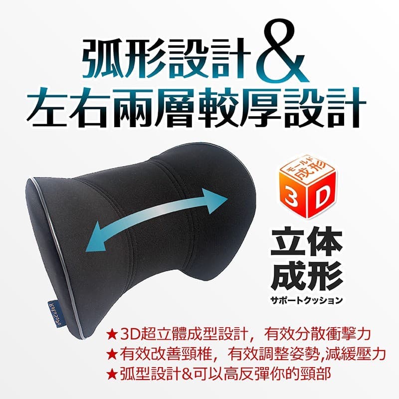 全車系通用 日本【BONFORM】EX立體支撐舒壓頸枕B5660-15
